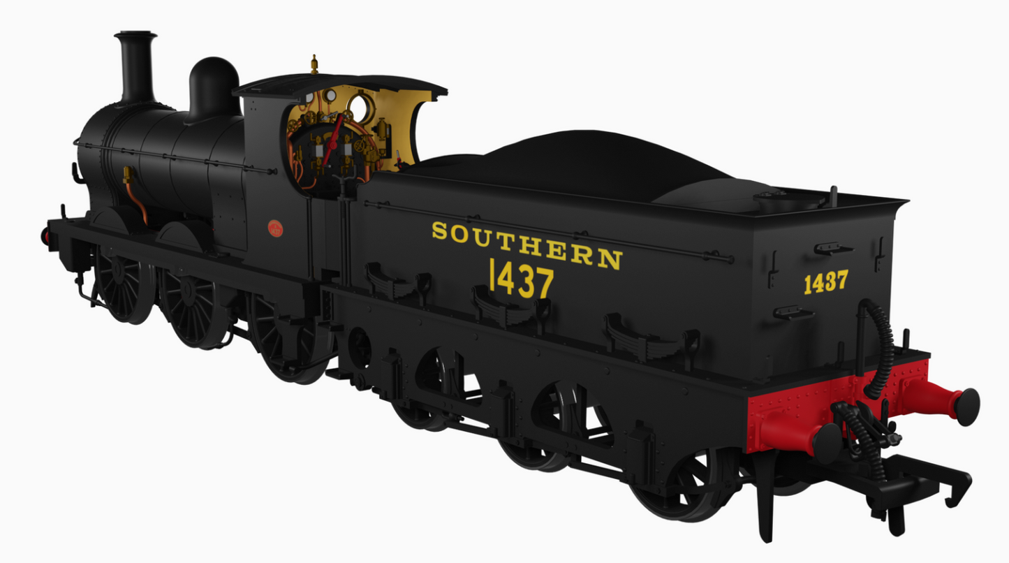 SECR O1 No.1437 SR Plain Black (Egyptian Lettering) Steam Locomotive - DCC Sound