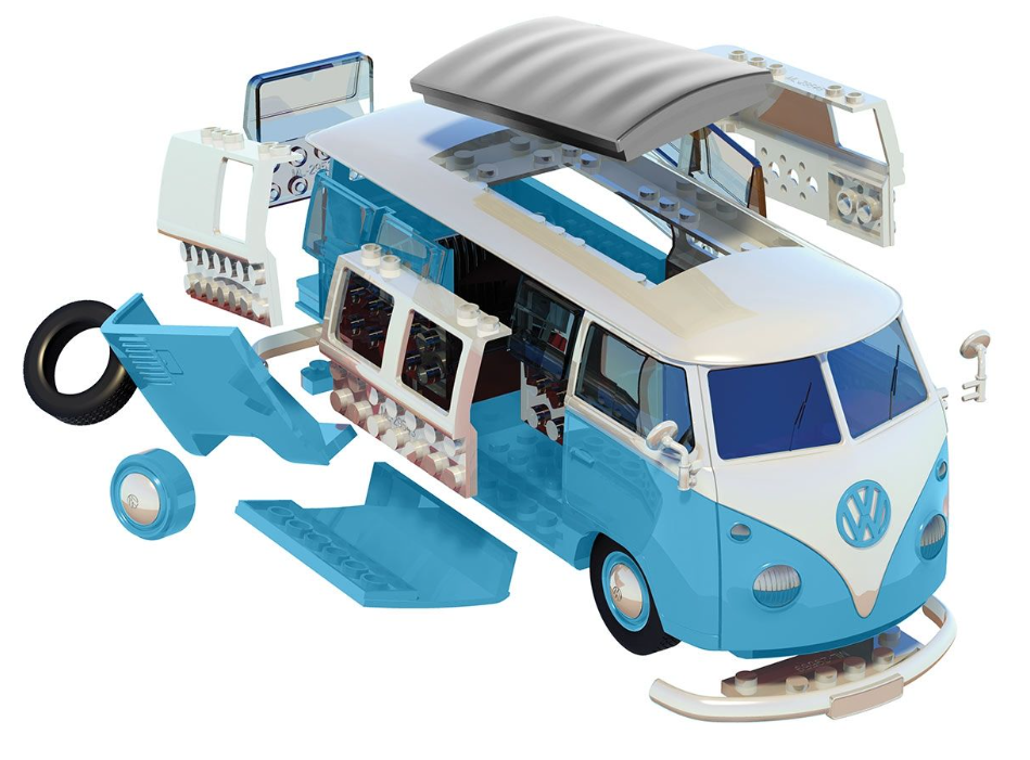 QUICKBUILD VW Camper Van blue Model Kit