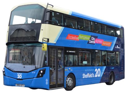 MBC3001 Wrightbus Streetdeck First Bus South Yorkshire 'Sheffield's 20' SM65 GFY