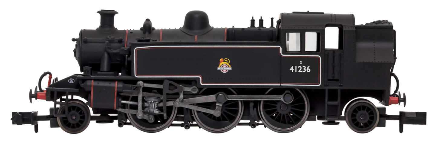 Ivatt 2-6-2T 41236 BR Early Crest Lined Black - DCC Fitted