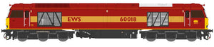 Highly Detailed Deluxe Weathered Class 60 018 EWS Diesel Electric Locomotive - DCC Sound