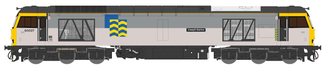 Highly Detailed Deluxe Weathered Class 60 027 “Joseph Banks” Triple Grey Petroleum Diesel Electric Locomotive