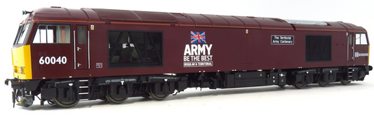 Class 60 60040 "The Territorial Army Centenary" DB Schenker Maroon Diesel Locomotive - Exclusive Edition