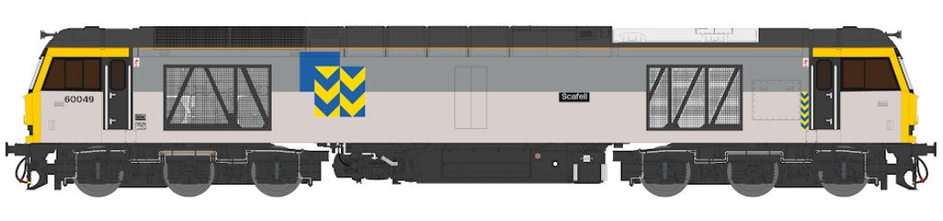 Highly Detailed Deluxe Weathered Class 60 049 “Scafell” Triple Grey Metals Diesel Electric Locomotive - DCC Sound