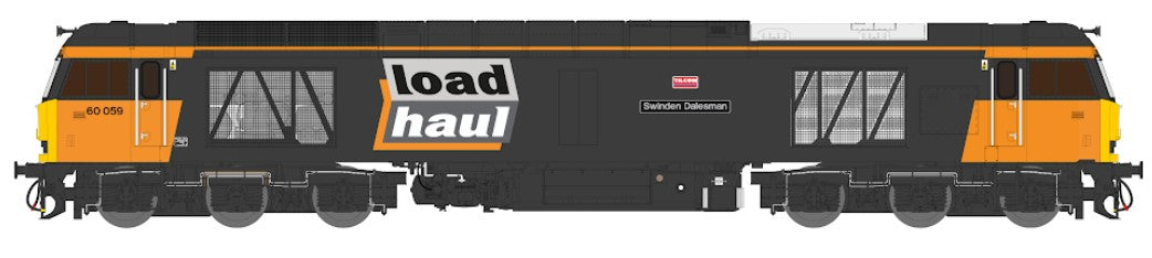 Highly Detailed Deluxe Weathered Class 60 059 “Swinden Dalesmen” Loadhaul Diesel Electric Locomotive