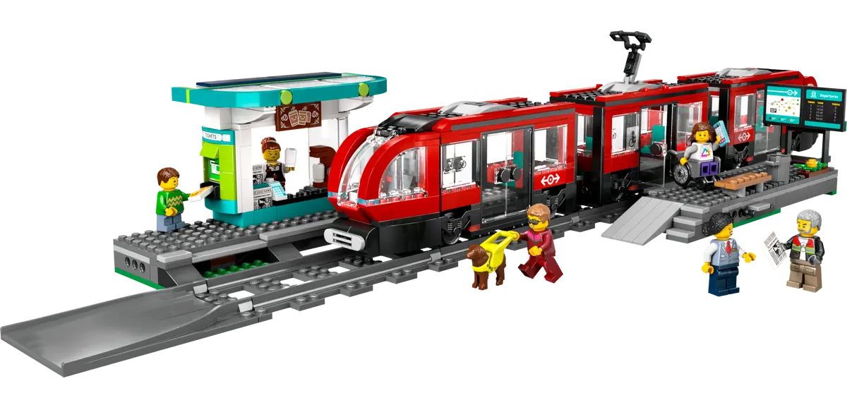 Lego City Downtown Streetcar and Station - 60423