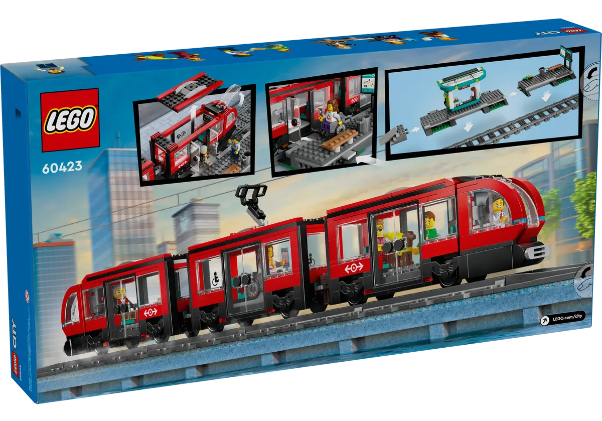 Lego City Downtown Streetcar and Station - 60423