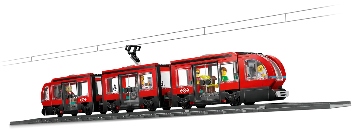 Lego City Downtown Streetcar and Station - 60423
