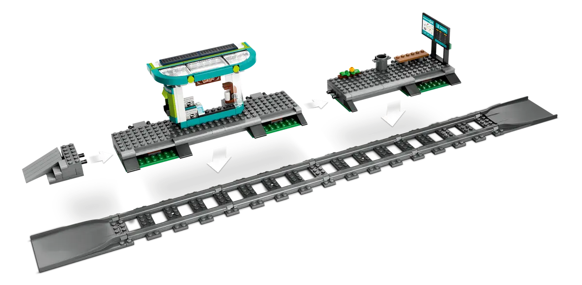 Lego City Downtown Streetcar and Station - 60423