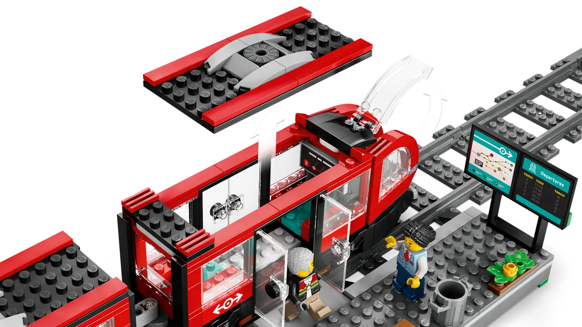 Lego City Downtown Streetcar and Station - 60423