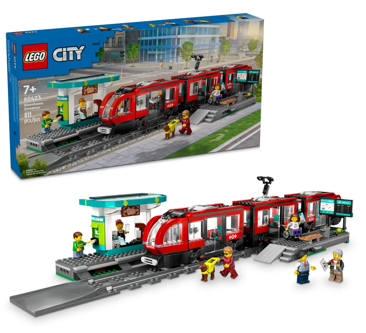 Lego City Downtown Streetcar and Station - 60423