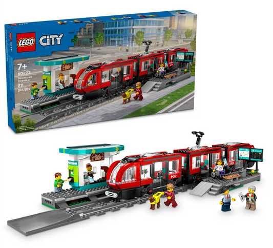 Lego City Downtown Streetcar and Station - 60423