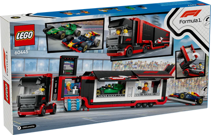 Lego City F1® Truck with RB20 & AMR24 F1® Cars - 60445