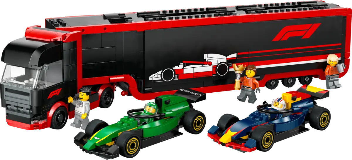 Lego City F1® Truck with RB20 & AMR24 F1® Cars - 60445