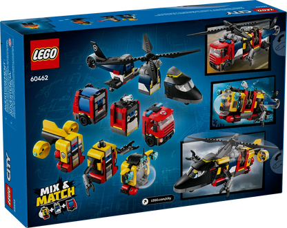 Lego City Helicopter, Fire Truck & Submarine Remix - 60462