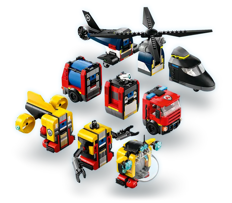Lego City Helicopter, Fire Truck & Submarine Remix - 60462