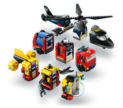 Lego City Helicopter, Fire Truck & Submarine Remix - 60462