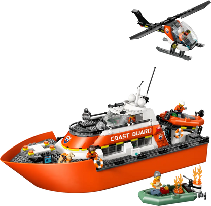Lego City Coast Guard Rescue Boat & Helicopter - 60504