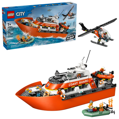 Lego City Coast Guard Rescue Boat & Helicopter - 60504