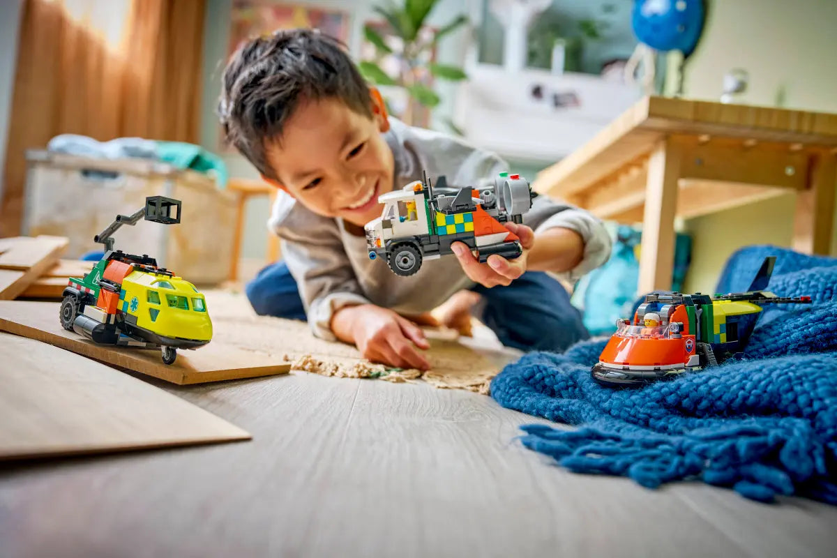 Lego City Airplane, Service Truck & Hovercraft Remix - 60505