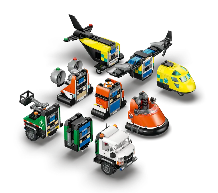 Lego City Airplane, Service Truck & Hovercraft Remix - 60505