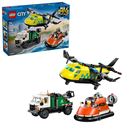 Lego City Airplane, Service Truck & Hovercraft Remix - 60505