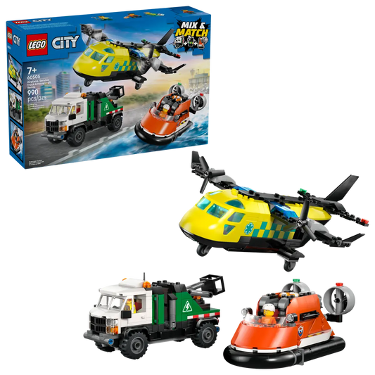 Lego City Airplane, Service Truck & Hovercraft Remix - 60505