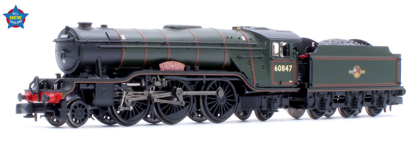LNER V2 60847 'St Peter's School' BR Lined Green (Late Crest) Steam Locomotive