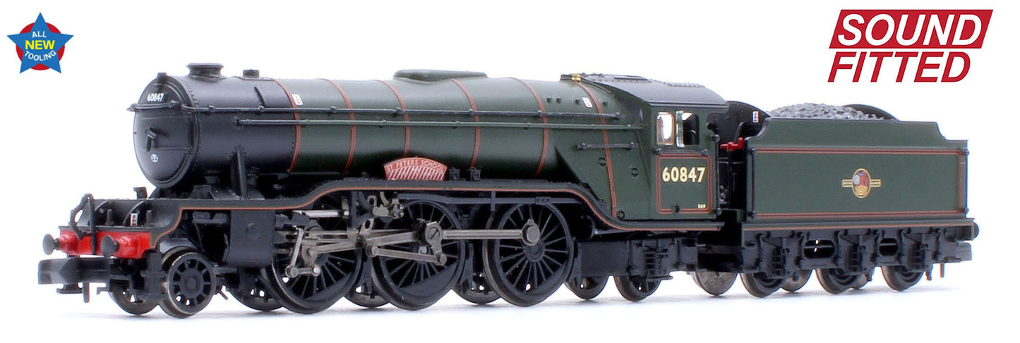 LNER V2 60847 'St Peter's School' BR Lined Green (Late Crest) Steam Locomotive - DCC Sound