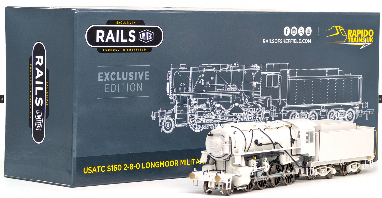 USATC S160 2-8-0 'Franklin D. Roosevelt' Longmoor Military Railway Blue No.WD701 Steam Locomotive