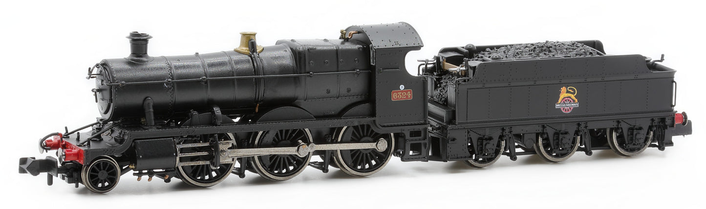 GWR Churchward Built 63xx 2-6-0 Mogul 6324 BR Black, Early Crest