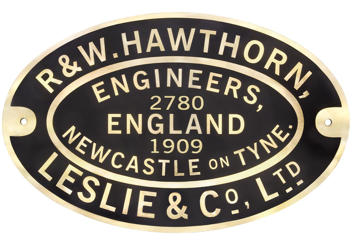 Hawthorn Leslie Worksplate Full Size Replica – 2780 Asbestos