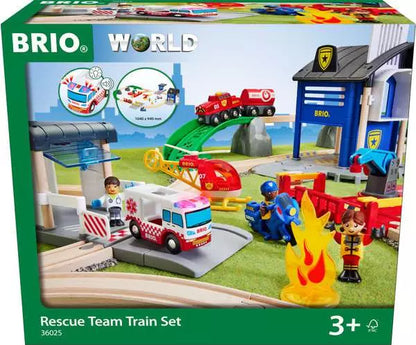 BRIO World Railway Set Rescue Team Train Set