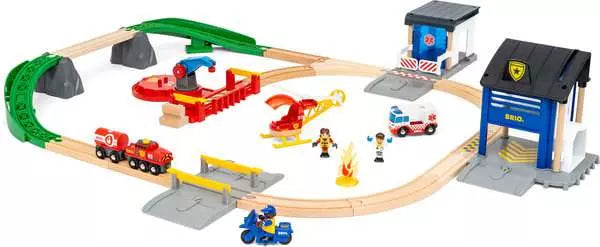 BRIO World Railway Set Rescue Team Train Set