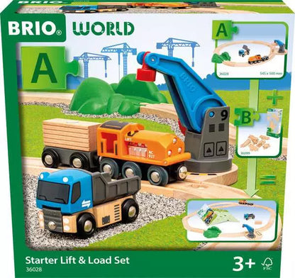 36028 BRIO World Railway Set Starter Lift & Load Set