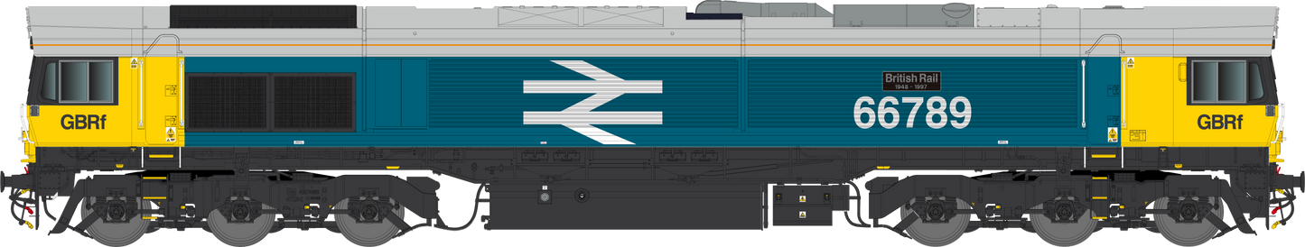 Class 66 789 GBRF 'British Rail 1948-1997' BR Blue Large Logo Diesel Locomotive - DCC Deluxe Sound Fitted