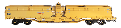 Set of 5 MRA Side Tipping Ballast Wagon Network Rail Yellow