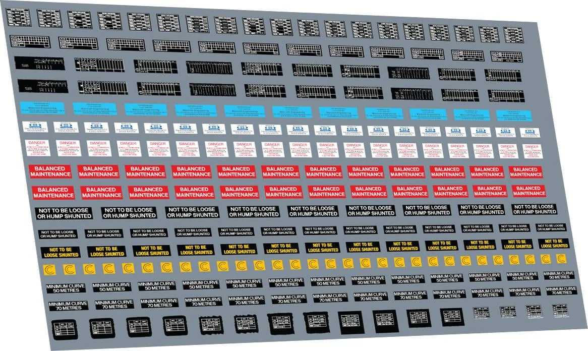 Wagon Markings: Generic Waterslide Decals