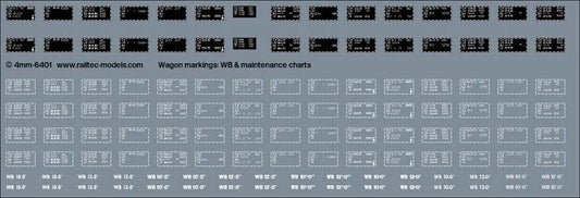 Wagon markings: WB & maintenance charts (early style) Transfer