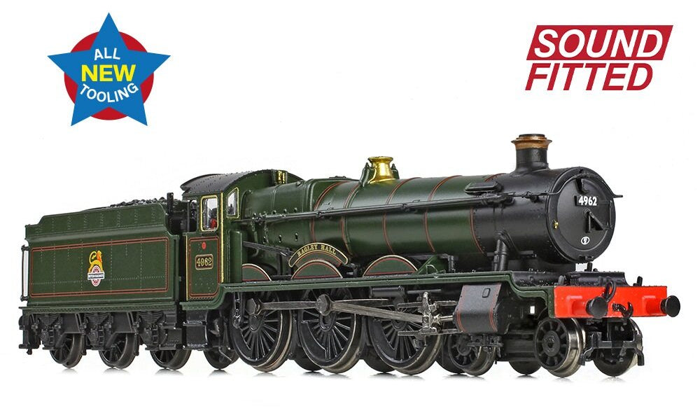 GWR 49XX 'Hall' 4962 'Ragley Hall' BR Lined Green (Early Emblem) Steam Locomotive - DCC Sound