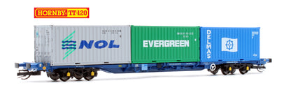 Touax KFA Container Wagon with 3x20 Containers