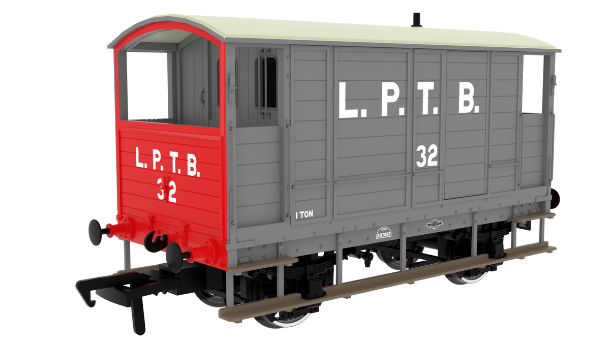 820017 LSWR/WD 20T Brake Van - No. 32 LPTB Grey