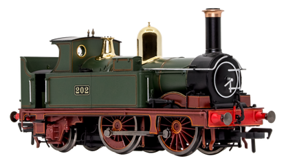 GWR 517 Class 0-4-2 202 Lined G.W Green Red Frames Steam Locomotive