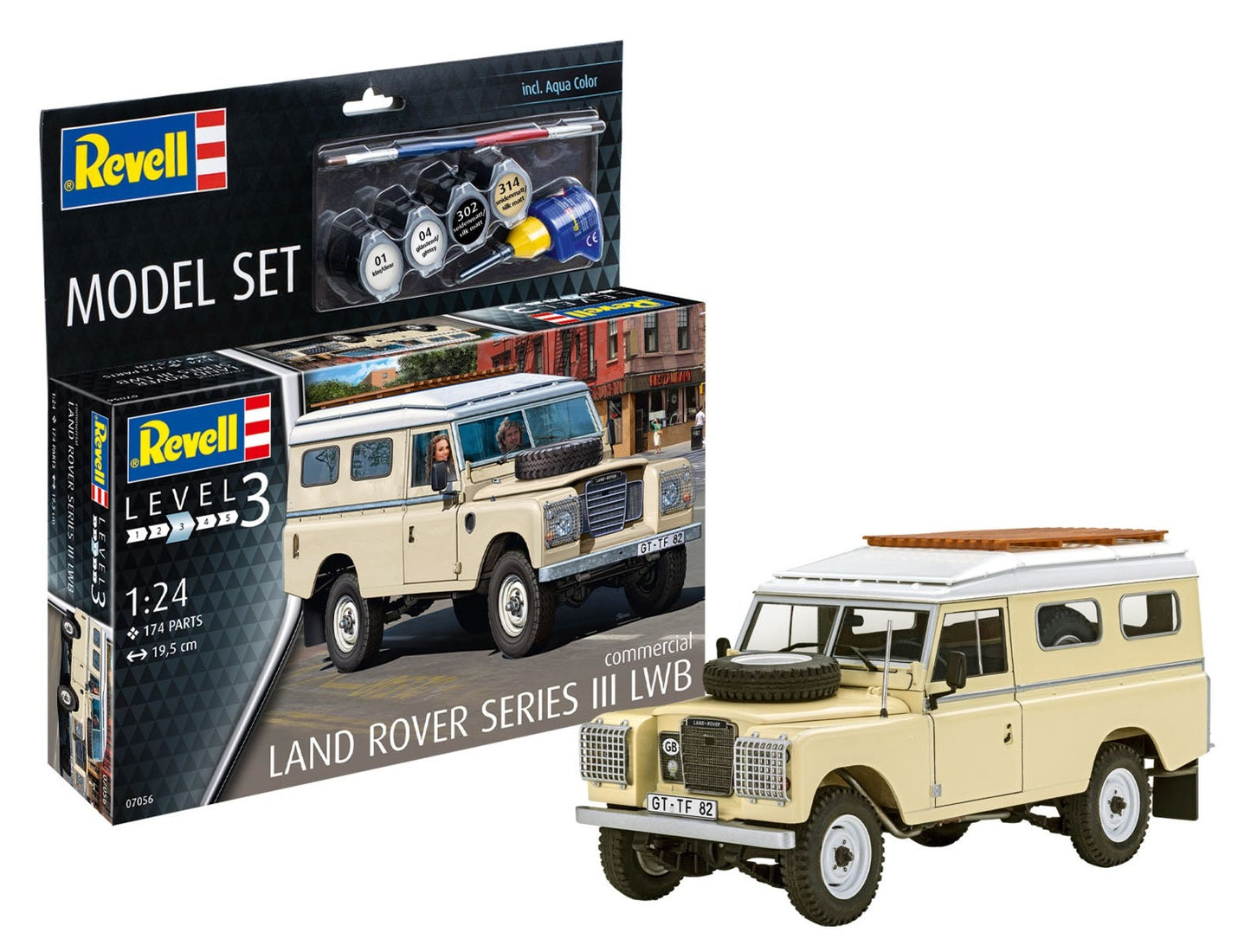 Model Set Land Rover Series III LWB Commercial (1:24 Scale) Model Kit