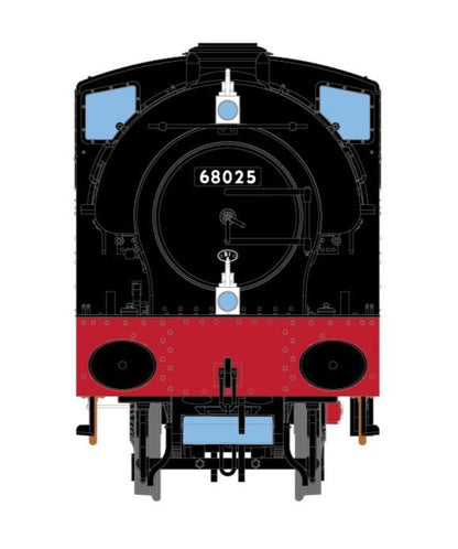 Hunslet 'Austerity' 0-6-0 Saddle Tank BR Black No.68025 (Early Emblem) Steam Locomotive