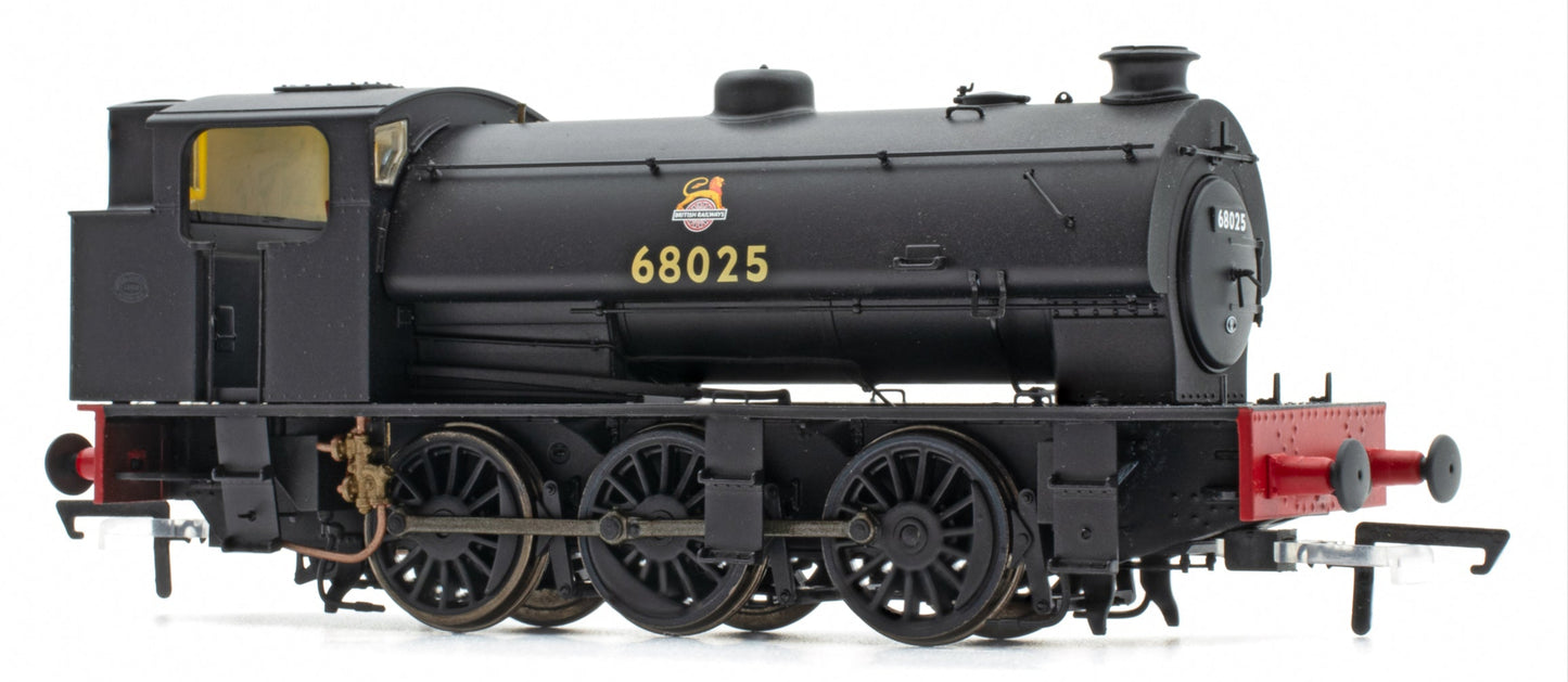 Hunslet 'Austerity' 0-6-0 Saddle Tank BR Black No.68025 (Early Emblem) Steam Locomotive - DCC Sound