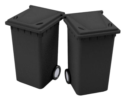 N Gauge Wheelie Bins (Pack of 15) - Unpainted