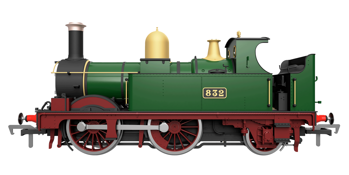 GWR 517 Class 0-4-2 202 Lined G.W Green Red Frames Steam Locomotive