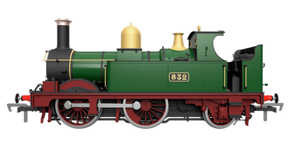 GWR 517 Class 0-4-2 202 Lined G.W Green Red Frames Steam Locomotive