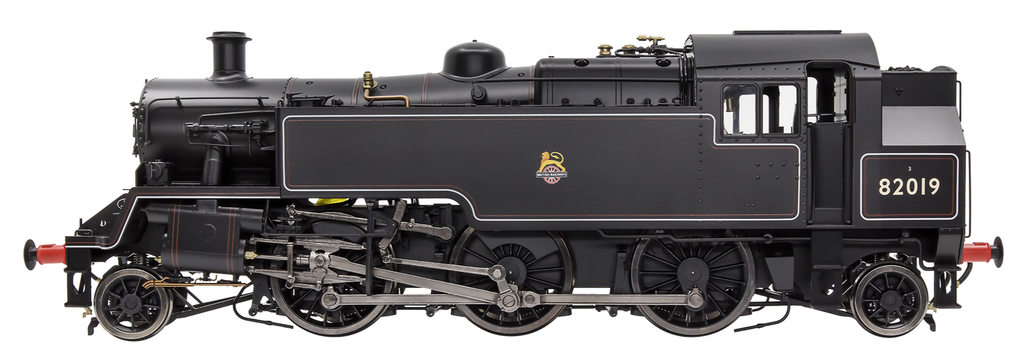 British Railways Standard 3MT 2-6-2T Lined Black Early Crest 82019 - Steam Tank Locomotive